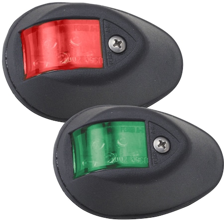 Perko Led Sidelights 12V Red / Green W/ Black Housing 0602DP1BLK